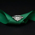 1.80CTW Heart Cut Floral Vine Lab Grown Diamond Ring For White