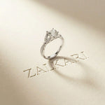 1.80CTW Heart Cut Floral Vine Lab Grown Diamond Ring For Women White
