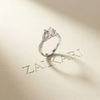 1.80CTW Heart Cut Floral Vine Lab Grown Diamond Ring For Women White