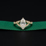 1.80CTW Marquise Vintage Botanical Lab Grown Diamond Ring For Women Gold