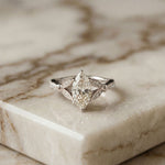 1.80CTW Marquise Vintage Botanical Lab Grown Diamond Ring For Women White