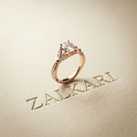 1.80CTW Oval Cut Garden Inspired Lab Grown Diamond Ring For Women Rose Gold