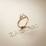 1.80CTW Oval Cut Garden Inspired Lab Grown Diamond Ring For Women Gold