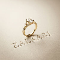 1.80CTW Oval Cut Garden Inspired Lab Grown Diamond Ring For Women Gold