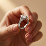 1.80CTW Oval Cut Garden Inspired Lab Grown Diamond Ring For Women White
