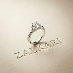 1.80CTW Oval Cut Garden Inspired Lab Grown Diamond Ring For Women White