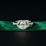 1.80CTW Oval Cut Garden Inspired Lab Grown Diamond Ring For Women White