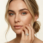 1.80CTW Oval Cut Garden Inspired Lab Grown Diamond Ring For Women White