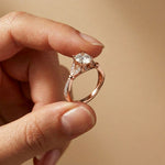 1.80CTW Pear Cut Leaf Design Lab Grown Diamond Engagement Ring For Women Rose Gold