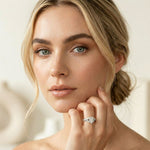 1.80CTW Pear Cut Leaf Design Lab Grown Diamond Engagement Ring For Women White