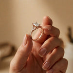 1.80CTW Radiant Cut Botanical Accent Lab Grown Diamond Ring For Women Rose Gold