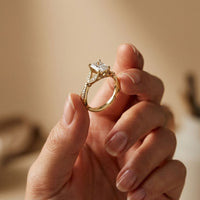 1.80CTW Radiant Cut Botanical Accent Lab Grown Diamond Ring For Women Gold