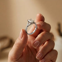 1.80CTW Radiant Cut Botanical Accent Lab Grown Diamond Ring For Women White