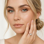 1.80CTW Round Cut Elegant Leaf Accent Lab Grown Diamond Ring For Women Rose Gold