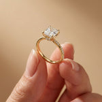 2.95CTW Asscher Cut Vintage Milgrain Lab Grown Diamond Ring For Women Gold