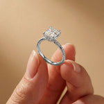 2.95CTW Asscher Cut Vintage Milgrain Lab Grown Diamond Ring For Women White
