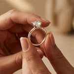 2.95CTW Cushion Cut Antique Engraved Lab Grown Diamond Ring For Women Rose Gold