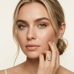 2.95CTW Emerald Cut Vintage Pavé Lab Grown Diamond Ring For Women Rose Gold