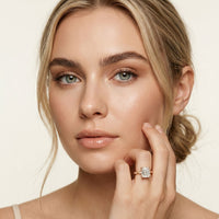 2.95CTW Emerald Cut Vintage Pavé Lab Grown Diamond Ring For Women Rose Gold