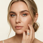 2.95CTW Emerald Cut Vintage Pavé Lab Grown Diamond Ring For Women White