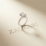 2.95CTW Emerald Cut Vintage Pavé Lab Grown Diamond Ring For Women White