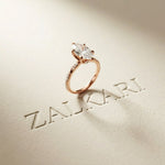 2.95CTW Marquise Cathedral Pavé Lab Grown Diamond Ring For Women Rose Gold