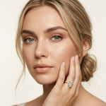 2.95CTW Marquise Cathedral Pavé Lab Grown Diamond Ring For Women Gold
