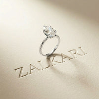2.95CTW Marquise Cathedral Pavé Lab Grown Diamond Ring For Women White
