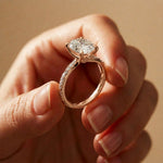2.95CTW Oval Cut Classic Heirloom Lab Grown Diamond Ring For Women Rose Gold