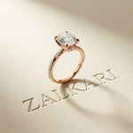2.95CTW Oval Cut Classic Heirloom Lab Grown Diamond Ring For Women Rose Gold