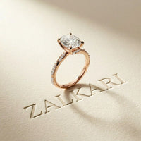 2.95CTW Oval Cut Classic Heirloom Lab Grown Diamond Ring For Women Rose Gold