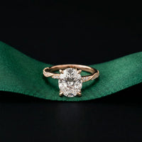 2.95CTW Oval Cut Classic Heirloom Lab Grown Diamond Ring For Women Rose Gold