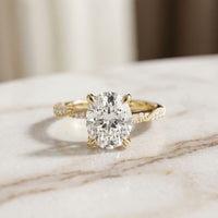 2.95CTW Oval Cut Classic Heirloom Lab Grown Diamond Ring For Women Gold