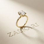 2.95CTW Oval Cut Classic Heirloom Lab Grown Diamond Ring For Women Gold