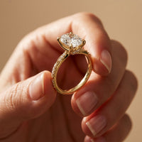 2.95CTW Oval Cut Classic Heirloom Lab Grown Diamond Ring For Women Gold