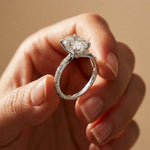 2.95CTW Oval Cut Classic Heirloom Lab Grown Diamond Ring For Women White 