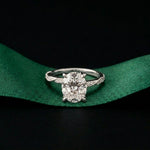 2.95CTW Oval Cut Classic Heirloom Lab Grown Diamond Ring For Women White 