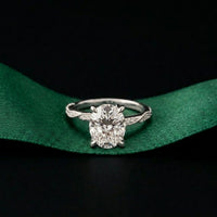 2.95CTW Oval Cut Classic Heirloom Lab Grown Diamond Ring For Women White 