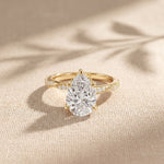 2.95CTW Pear Cut Antique Filigree Lab Grown Diamond Ring For Women Gold