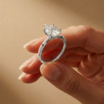 2.95CTW Pear Cut Antique Filigree Lab Grown Diamond Ring For Women White