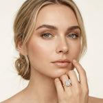 2.95CTW Radiant Cut Elegant Engraved Lab Grown Engagement Ring For Women Gold