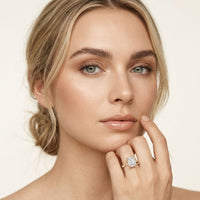 2.95CTW Radiant Cut Elegant Engraved Lab Grown Engagement Ring For Women Gold
