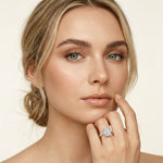 2.95CTW Radiant Cut Elegant Engraved Lab Grown Engagement Ring For Women White