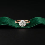 2.95CTW Round Cut Timeless Vintage Lab Grown Diamond Ring For Women Rose Gold