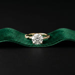 2.95CTW Round Cut Timeless Vintage Lab Grown Diamond Ring For Women Gold
