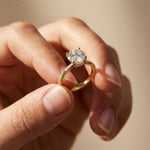 2.95CTW Round Cut Timeless Vintage Lab Grown Diamond Ring For Women Gold