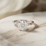 2.95CTW Round Cut Timeless Vintage Lab Grown Diamond Ring For Women White