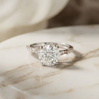 2.95CTW Round Cut Timeless Vintage Lab Grown Diamond Ring For Women White