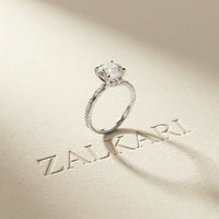 2.95CTW Round Cut Timeless Vintage Lab Grown Diamond Ring For Women White