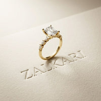 2.35CTW Emerald Cut Pear Side Stone Lab Grown Diamond Ring For Women Gold